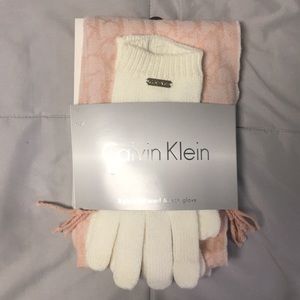 Calvin Klein scarf and glove set